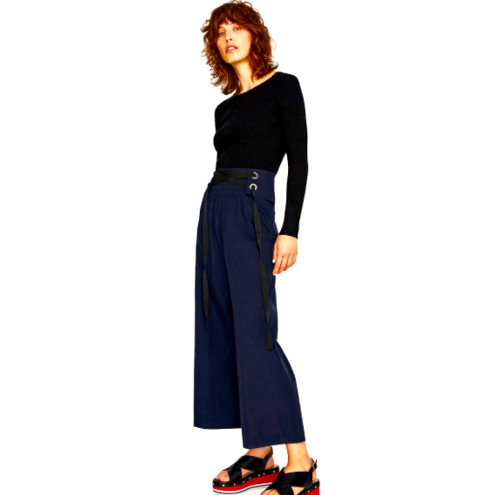 Zara Cropped Corset-Belt Pants